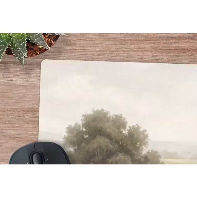 Landschap - Minimalistisch - Beige muismat rubber klein -closeup