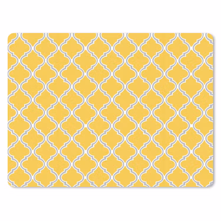 Lantaarn - Arabesk - Elegant - Geel muismat rubber klein 262 -3d