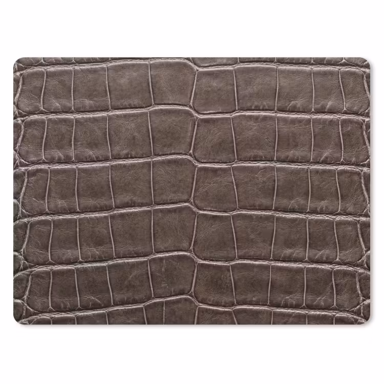 Leer - Krokodil - Mat muismat rubber klein -3d