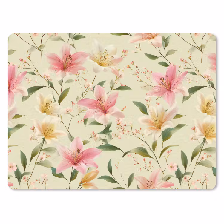 Lelies - Sereen - Kleurrijk muismat rubber klein 262 -3d