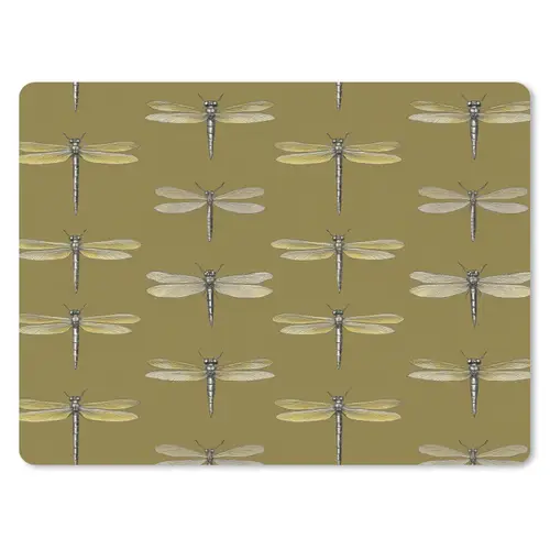 Libellen - Patroon - Groen muismat rubber klein 262 -3d