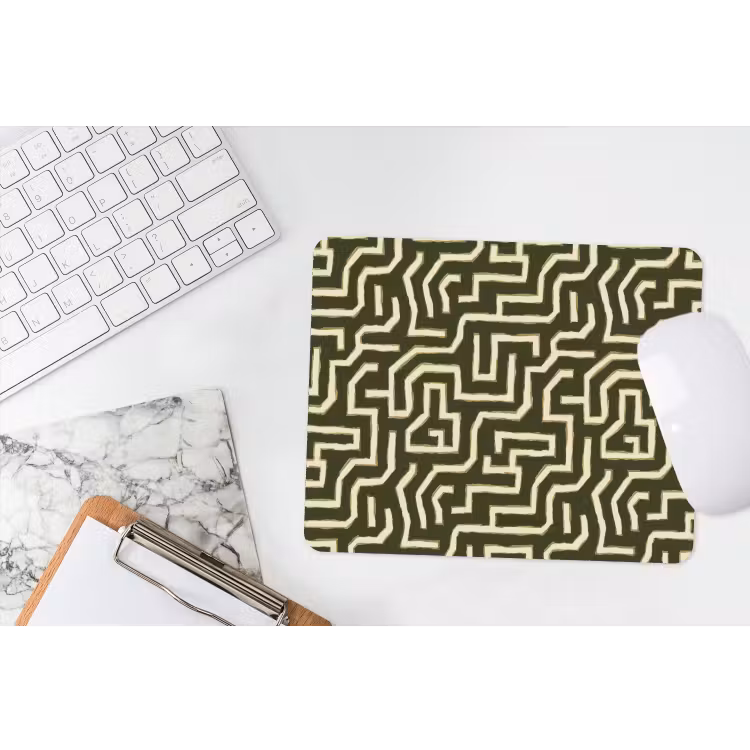 Lijnen - Abstract - Groen muismat rubber klein 262 -witbureau