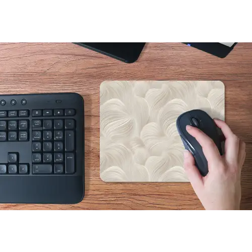 Lijnen - Waaier - Beige muismat rubber klein 262 -toetsenbord