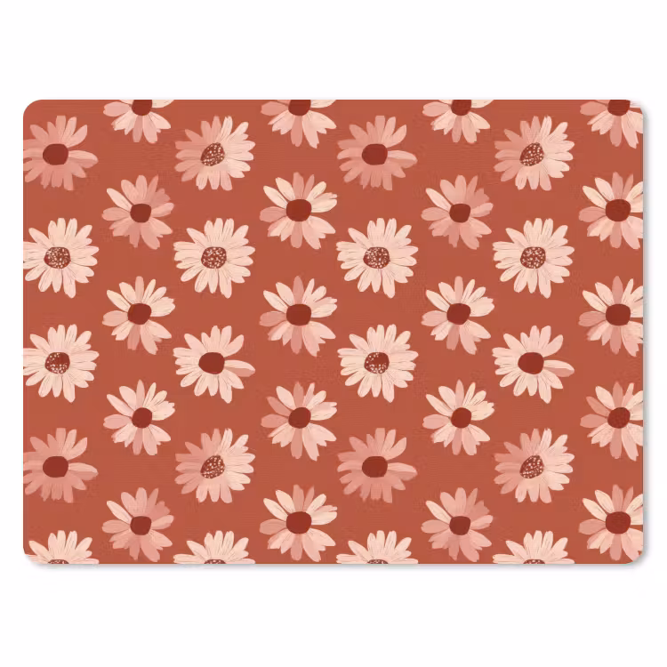 Madelief - Retro - Terracotta muismat rubber klein 262 -3d