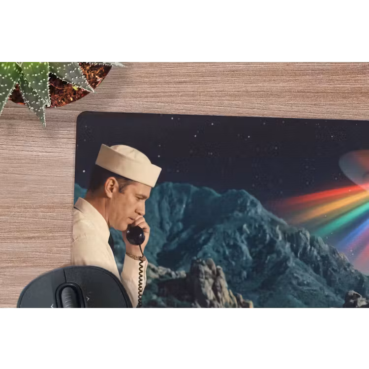 Muismat - Man - Controlekamer - Strand - Man - Controlekamer - Strand muismat rubber klein