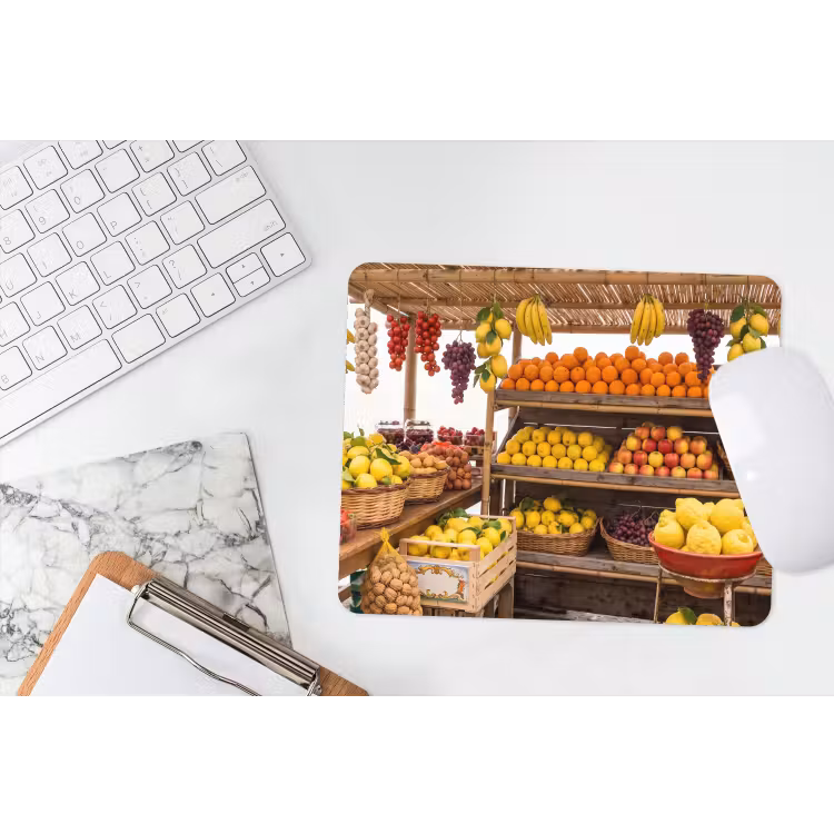 Muismat - Marktkraam - Fruit - Vers - Marktkraam - Fruit - Vers muismat rubber klein