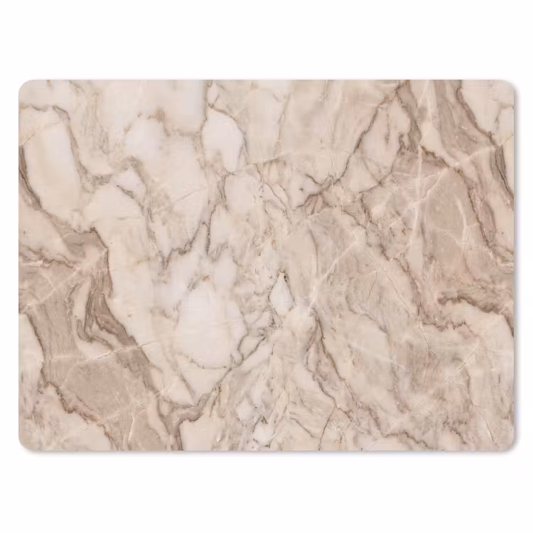 Marmer - Aderen - Textuur - Beige - Modern muismat rubber klein -3d