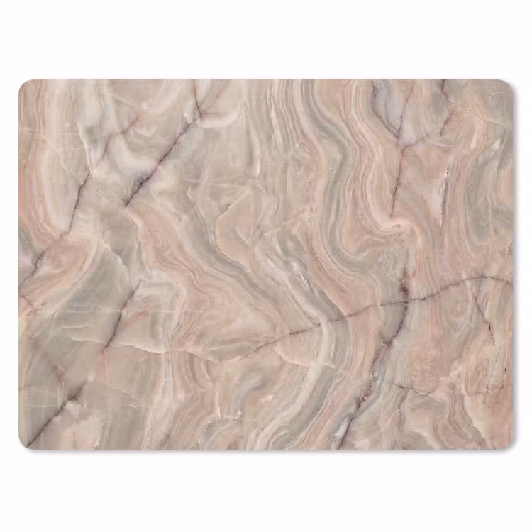 Marmer - Patroon - Abstract - Beige - Groen muismat rubber klein -3d
