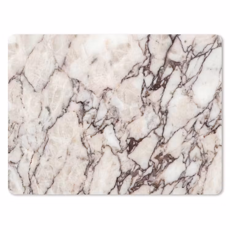 Marmer - Textuur - Abstract - Wit - Bruin muismat rubber klein -3d