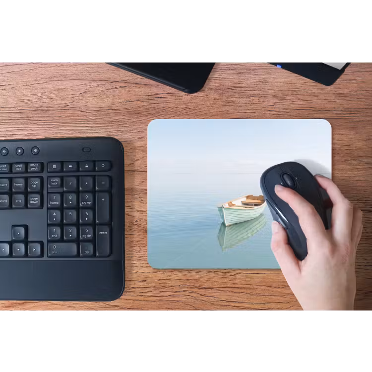 Minimalistisch - Boot - Zee muismat rubber klein -toetsenbord