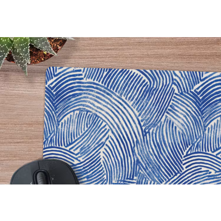 Modern - Abstract - Blauw muismat rubber klein 262 -closeup