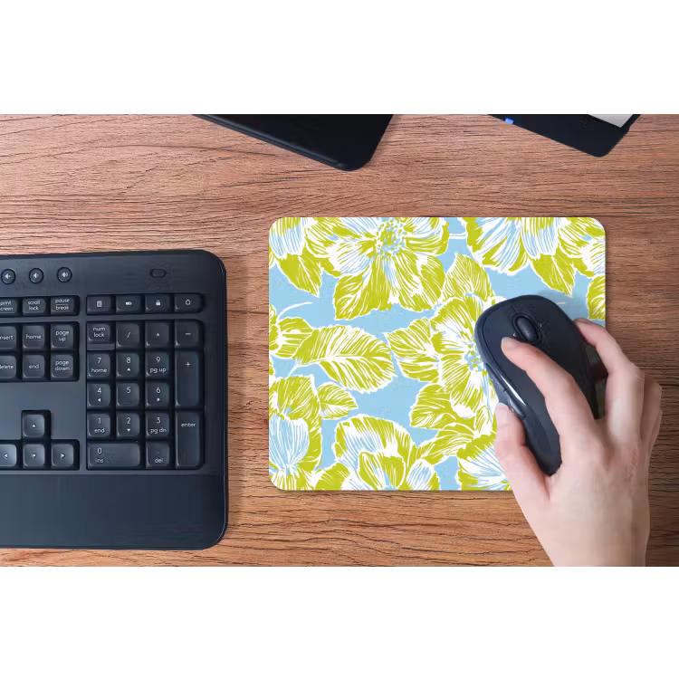 Modern - Bloemen - Groen muismat rubber klein 262 -toetsenbord