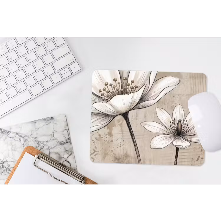 Modern - Design - Wit muismat rubber klein -witbureau