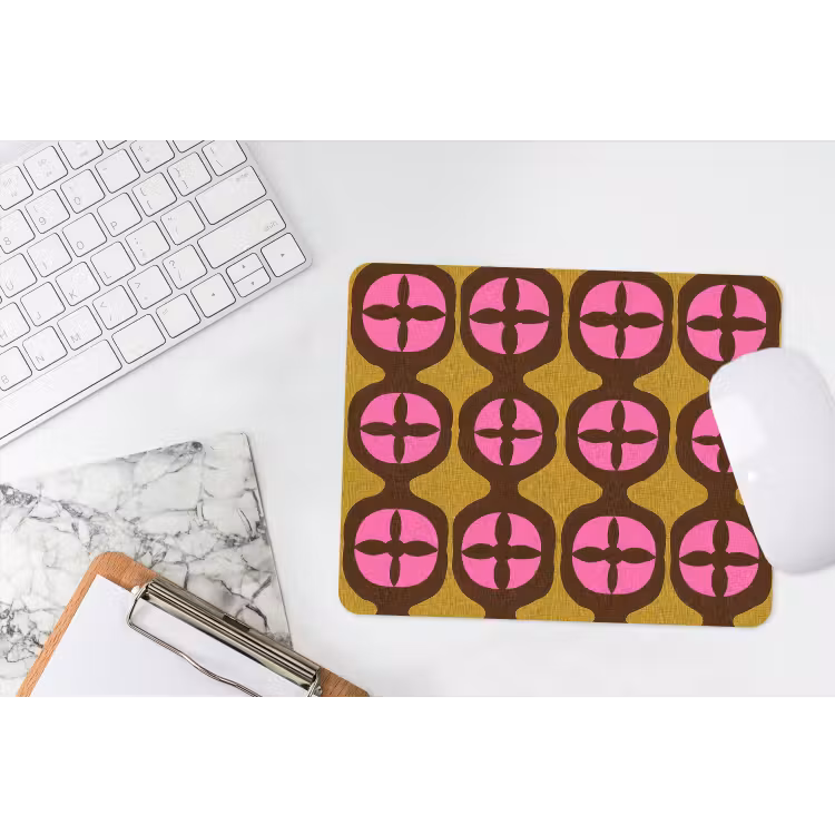 Modern - Patroon - Roze muismat rubber klein 262 -witbureau