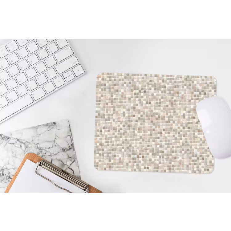 Mozaïek - Patroon- Taupe muismat rubber klein 262 -witbureau