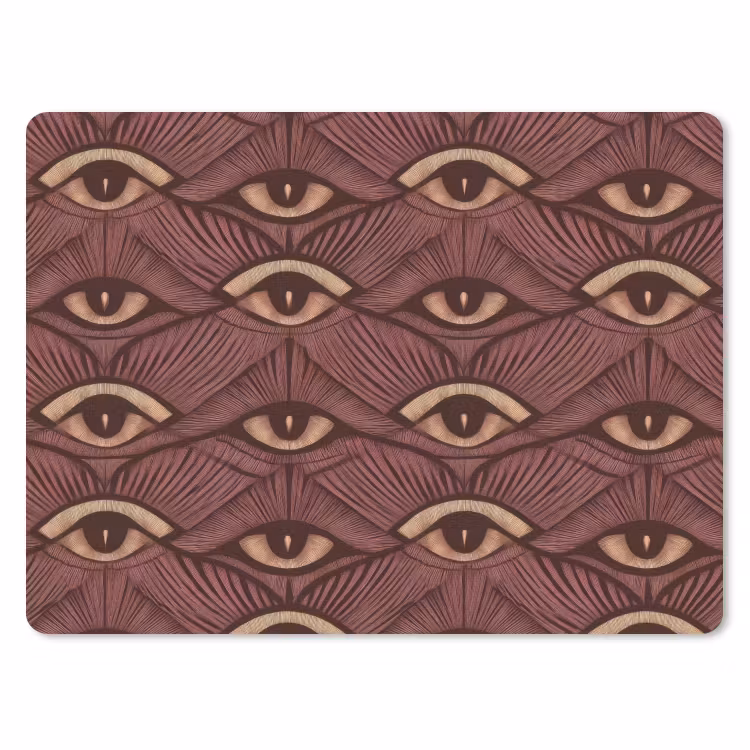 Mystiek - Ogen - Bruin muismat rubber klein 262 -3d