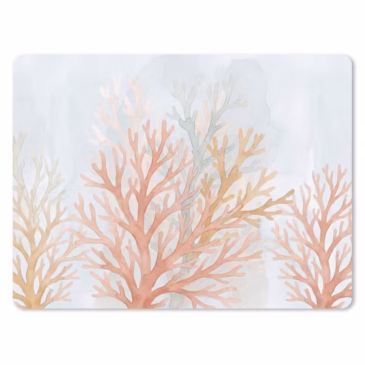 Natuur - Abstract - Aquarel - Organisch - Warm muismat rubber klein -3d