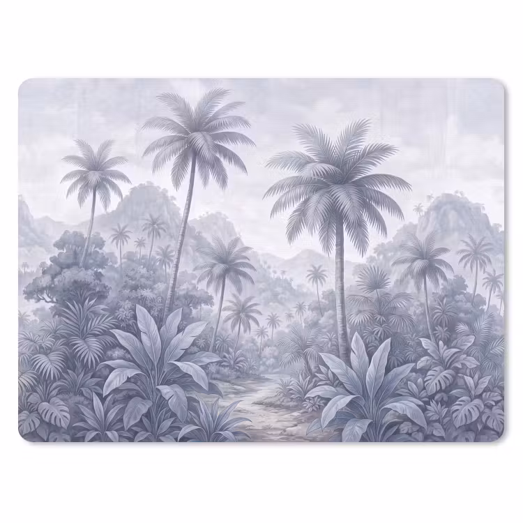 Natuur - Boom - Tropisch - Landschap - Blauw muismat rubber klein -3d