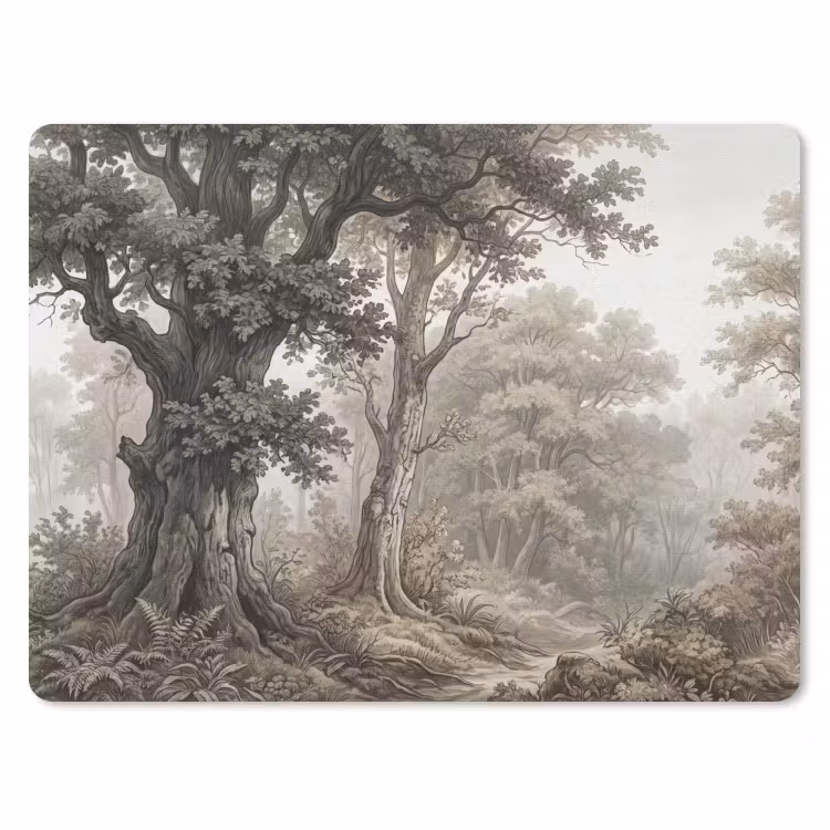 Natuur - Bos - Eik muismat rubber klein -3d