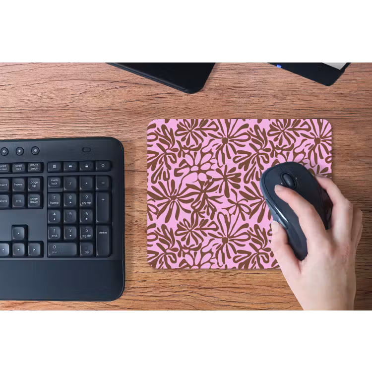 Organisch - Patroon - Roze muismat rubber klein 262 -toetsenbord