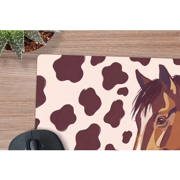 Paard - Martini - Dieren - Abstract - Bruin muismat rubber klein -closeup