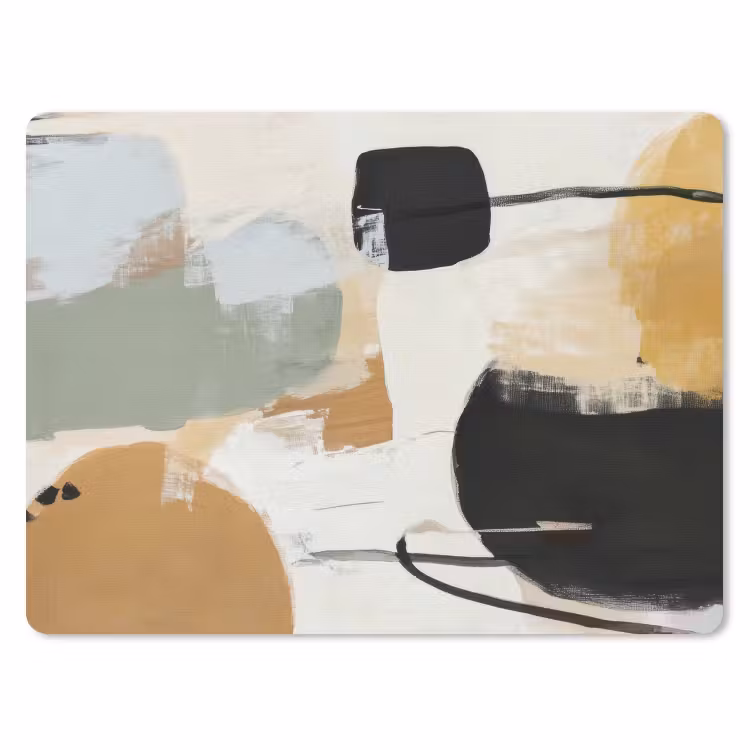 Paint - Abstract - Kleuren muismat rubber klein -3d