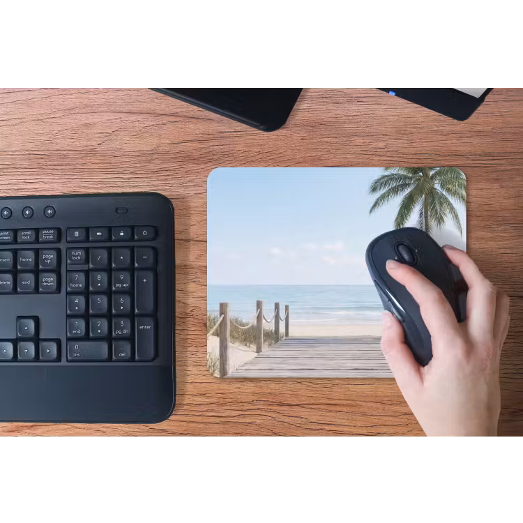 Palmbomen - Pad - Horizon muismat rubber klein -toetsenbord