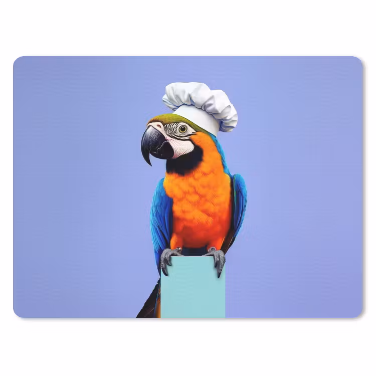 Papegaai - Koksmuts - Vogel - Leuk muismat rubber klein -3d