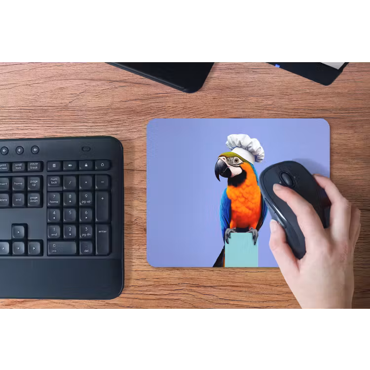 Papegaai - Koksmuts - Vogel - Leuk muismat rubber klein -toetsenbord