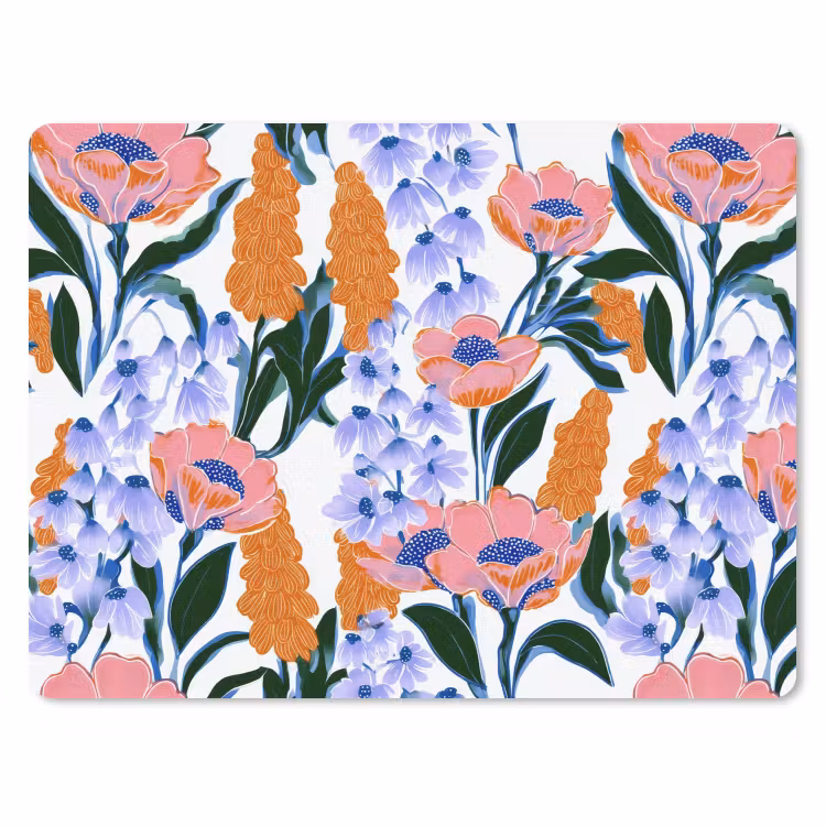 Patroon - Aquarel - Kleurrijk muismat rubber klein 262 -3d