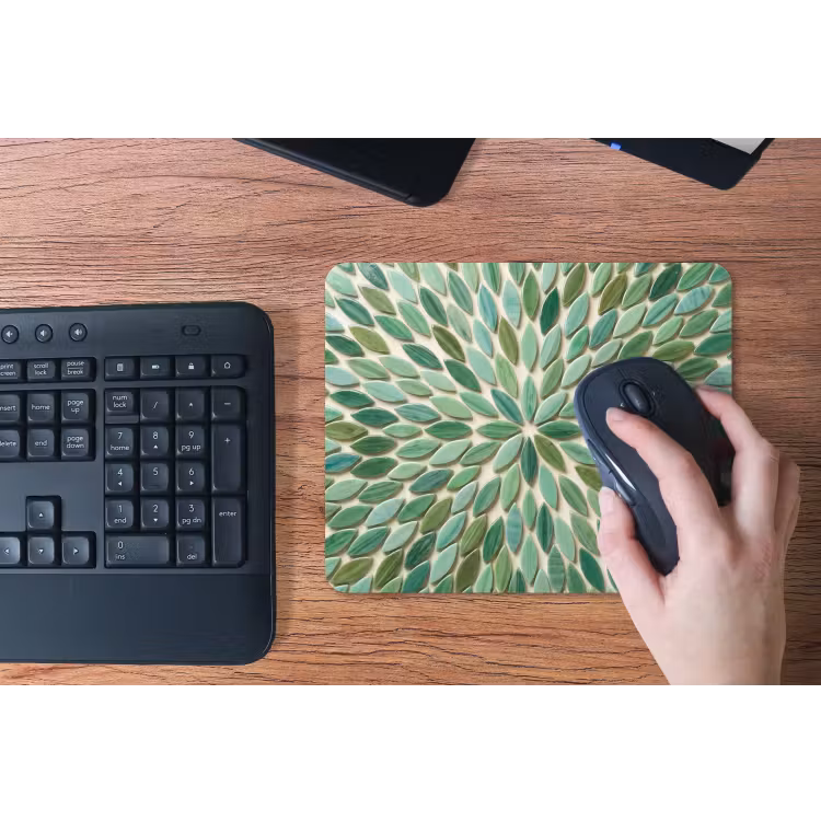 Patroon - Blad - Groen - Abstract muismat rubber klein -toetsenbord