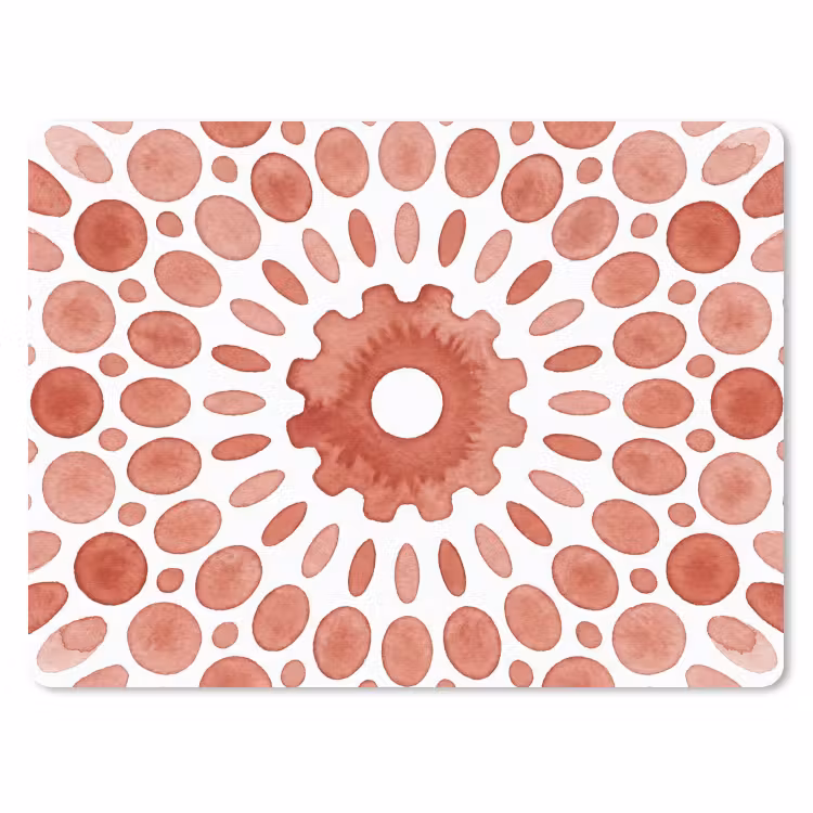 Patroon - Cirkels - Abstract - Modern - Rood muismat rubber klein -3d