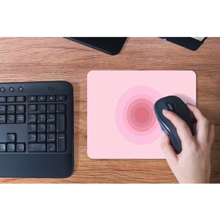 Patroon - Cirkels - Abstract - Roze - Modern muismat rubber klein -toetsenbord