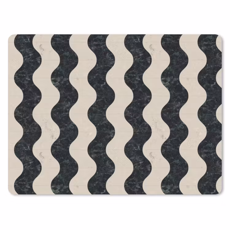 Patroon - Marmer - Groen - Cremé muismat rubber klein 262 -3d