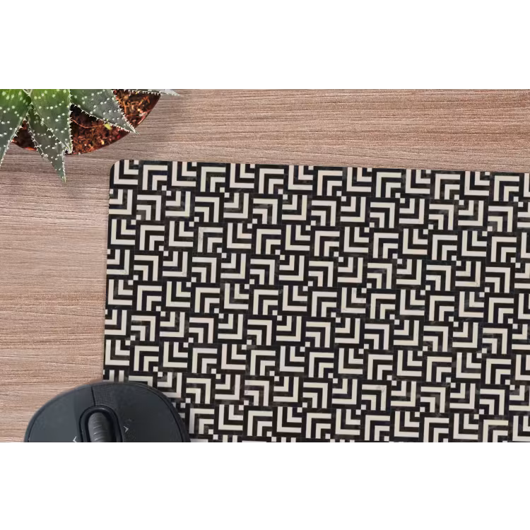 Patroon - Marmer - Zwart muismat rubber klein 262 -closeup