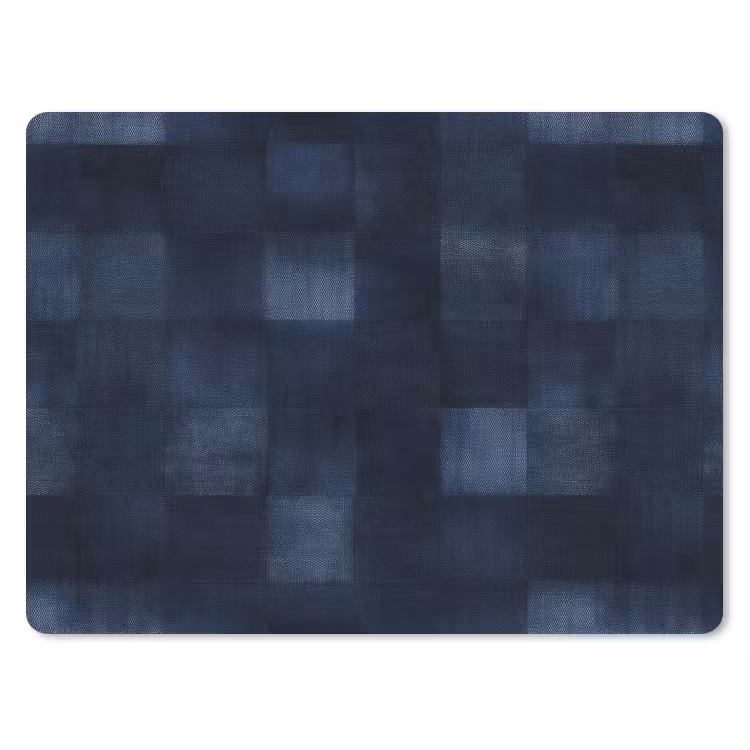 Patroon - Ruit - Marineblauw muismat rubber klein 262 -3d