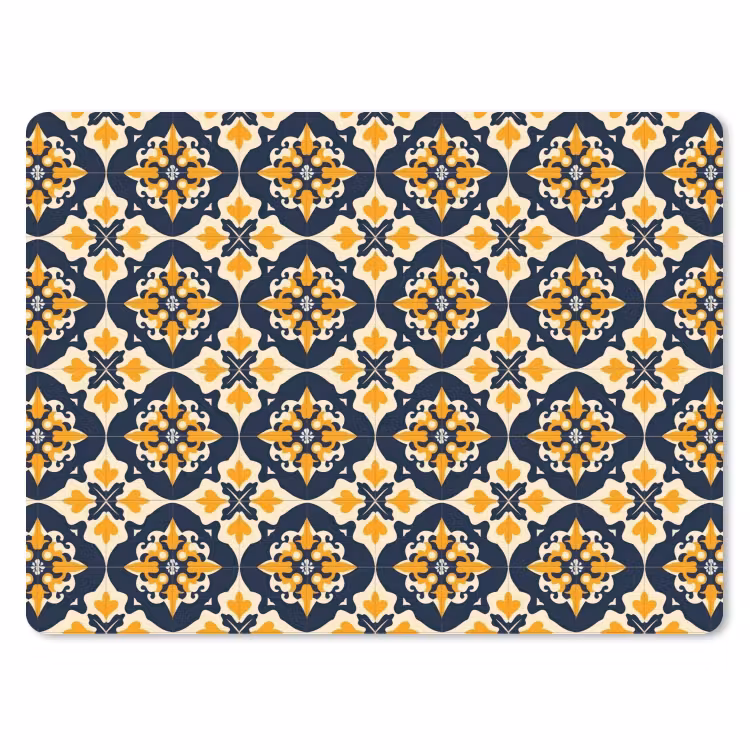 Patroon - Siertegel - Kleurrijk muismat rubber klein 262 -3d