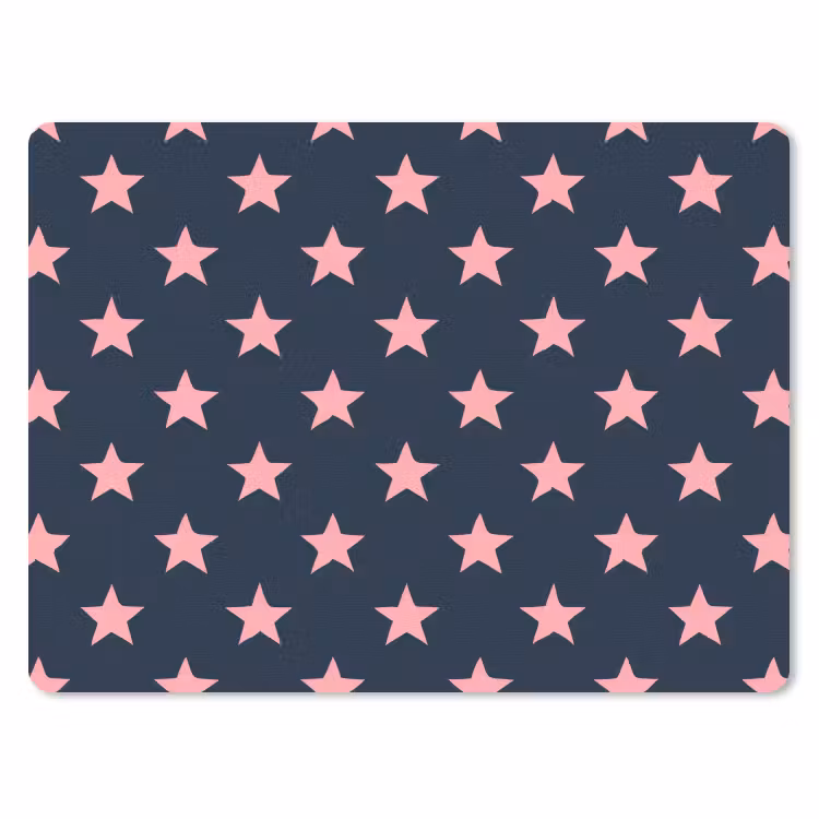 Patroon - Sterren - Roze muismat rubber klein 262 -3d