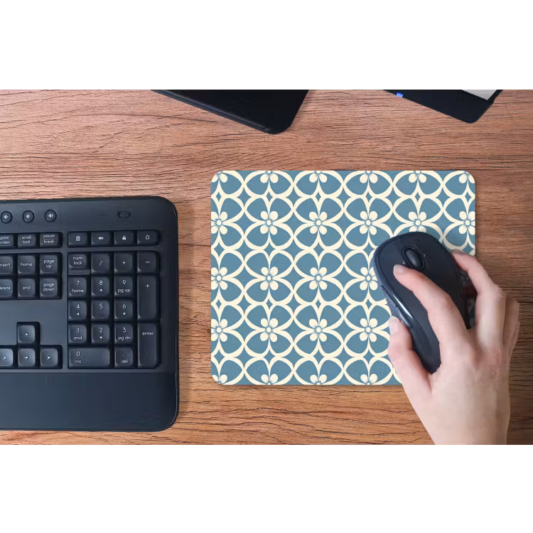 Patroon - Symmetrisch - Blauw muismat rubber klein 262 -toetsenbord