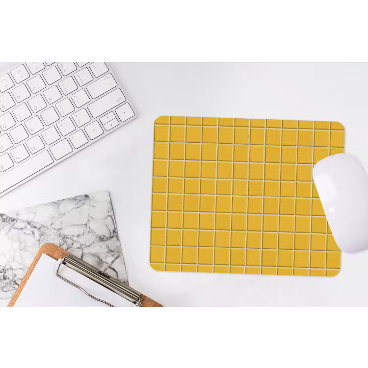 Patroon - Tegel - Okergeel muismat rubber klein 262 -witbureau