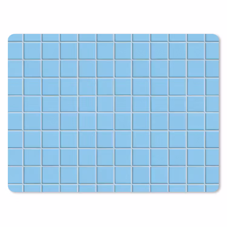 Patroon - Tegel - Pastel - Blauw muismat rubber klein 262 -3d