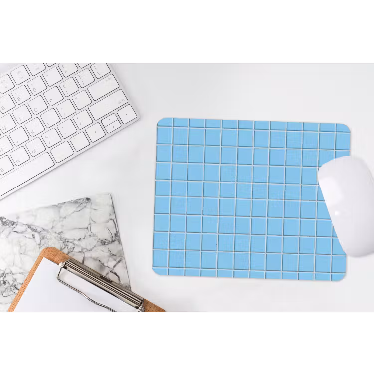 Patroon - Tegel - Pastel - Blauw muismat rubber klein 262 -witbureau