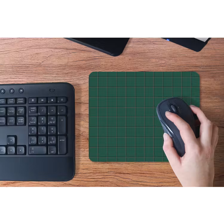 Patroon - Tegels - Dennen - Groen muismat rubber klein 262 -toetsenbord