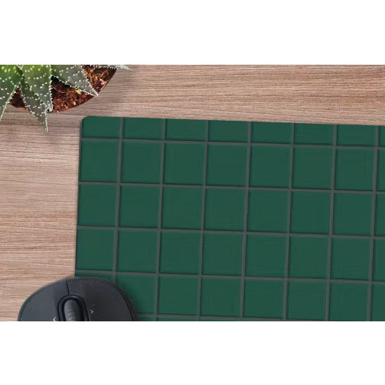 Patroon - Tegels - Dennen - Groen muismat rubber klein 262 -closeup