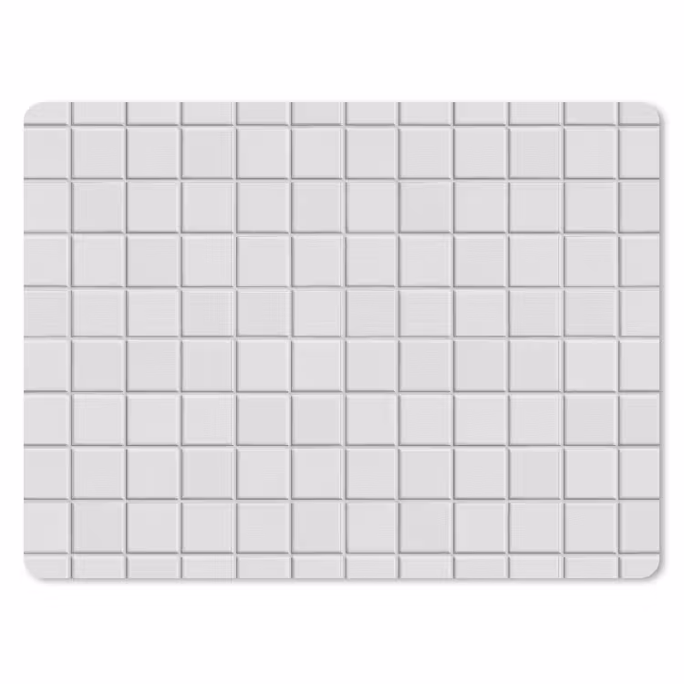 Patroon - Tegels - Grijs - Wit muismat rubber klein 262 -3d