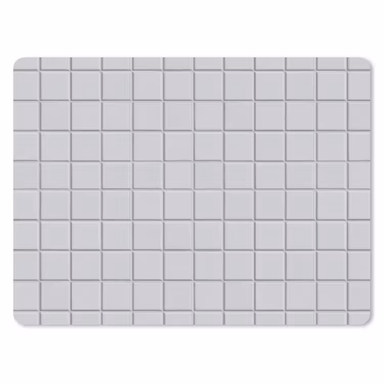 Patroon - Tegels - Licht - Grijs muismat rubber klein 262 -3d