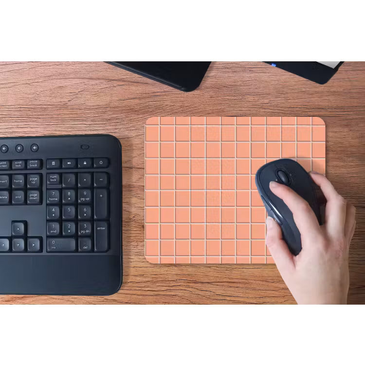 Patroon - Tegels - Perzik muismat rubber klein 262 -toetsenbord