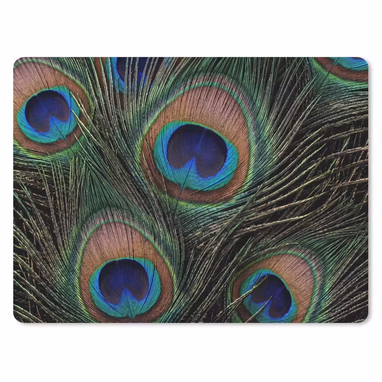 Pauwenveren - Klassiek - Groen muismat rubber klein -3d