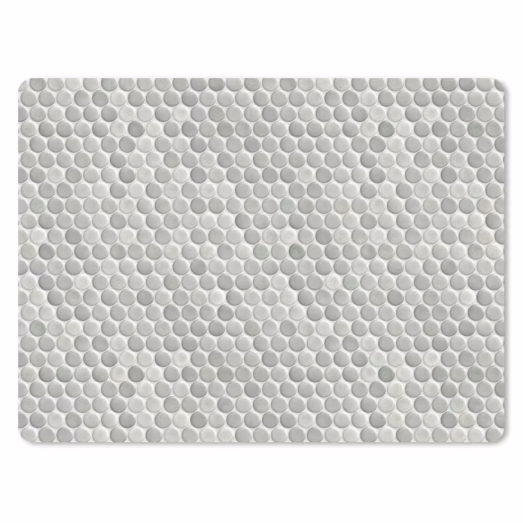 Penny - Mozaïek - Lichtgrijs muismat rubber klein 262 -3d