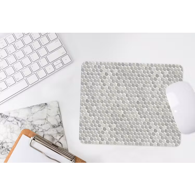 Penny - Mozaïek - Lichtgrijs muismat rubber klein 262 -witbureau